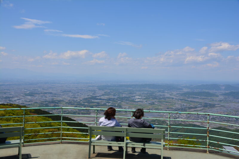 筑波山のコマ展望台からの眺め