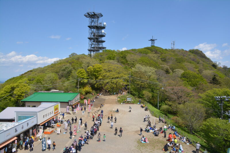 筑波山のコマ展望台からの眺め