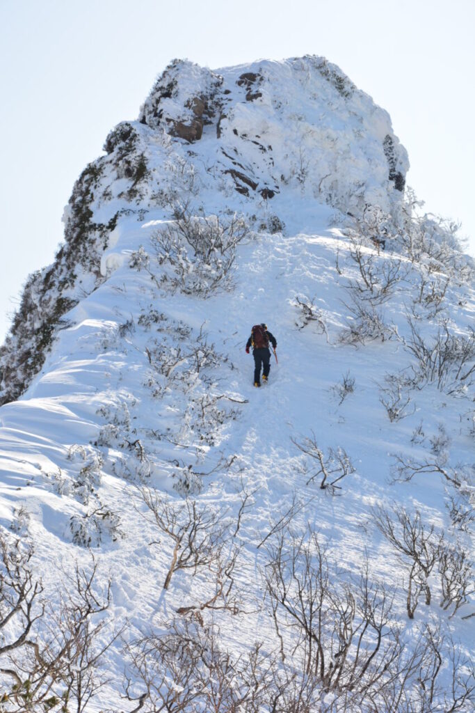 冬の剣ヶ峰への登り