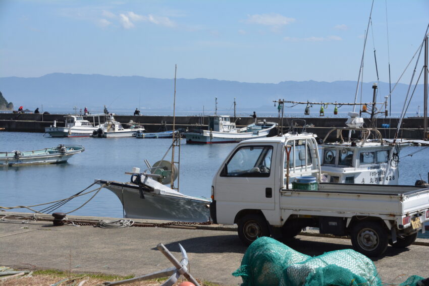 相島の漁港の風景