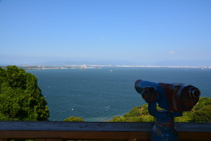 のこのしまアイランドパークから眺める博多湾と博多市内