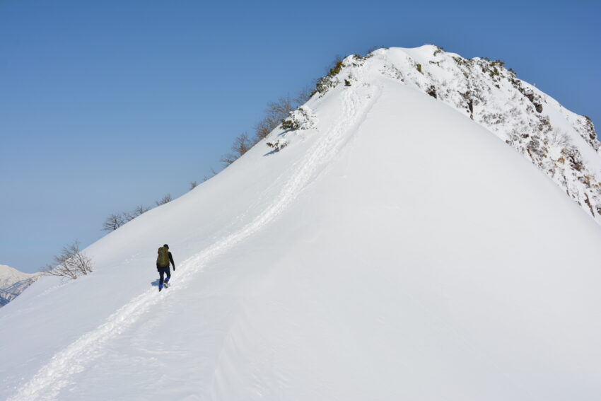 冬の剣ヶ峰への登り
