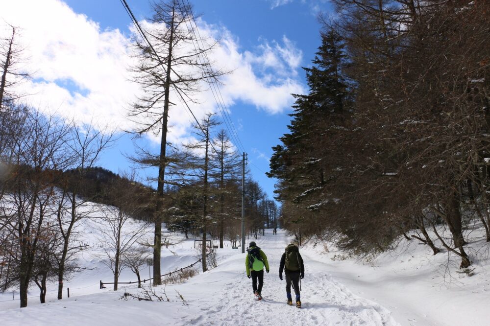 冬の入笠山ハイキング