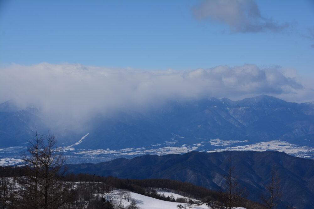 入笠山山頂から眺める中央アルプス