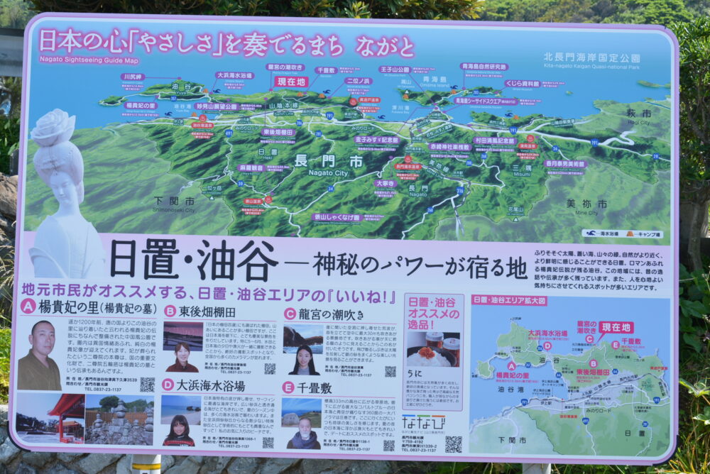 元乃隅稲荷神社にある周辺観光マップ