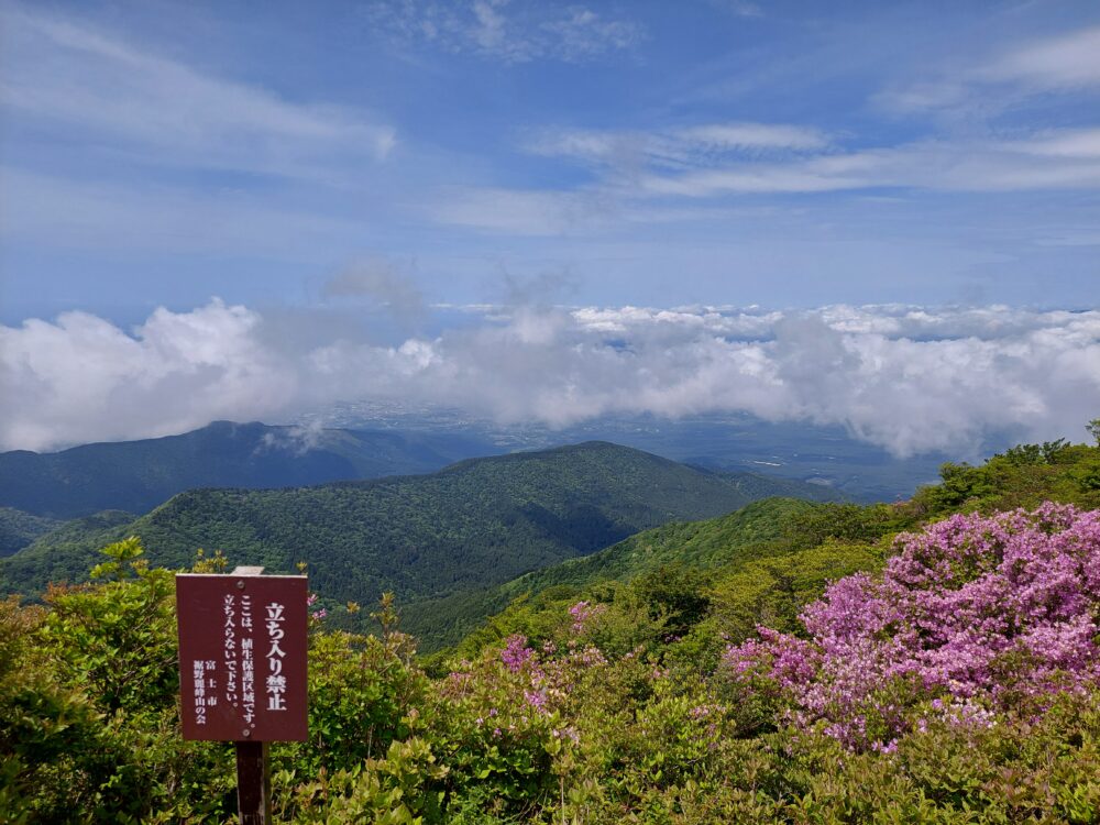 愛鷹山の最高峰越前岳山頂からの景色