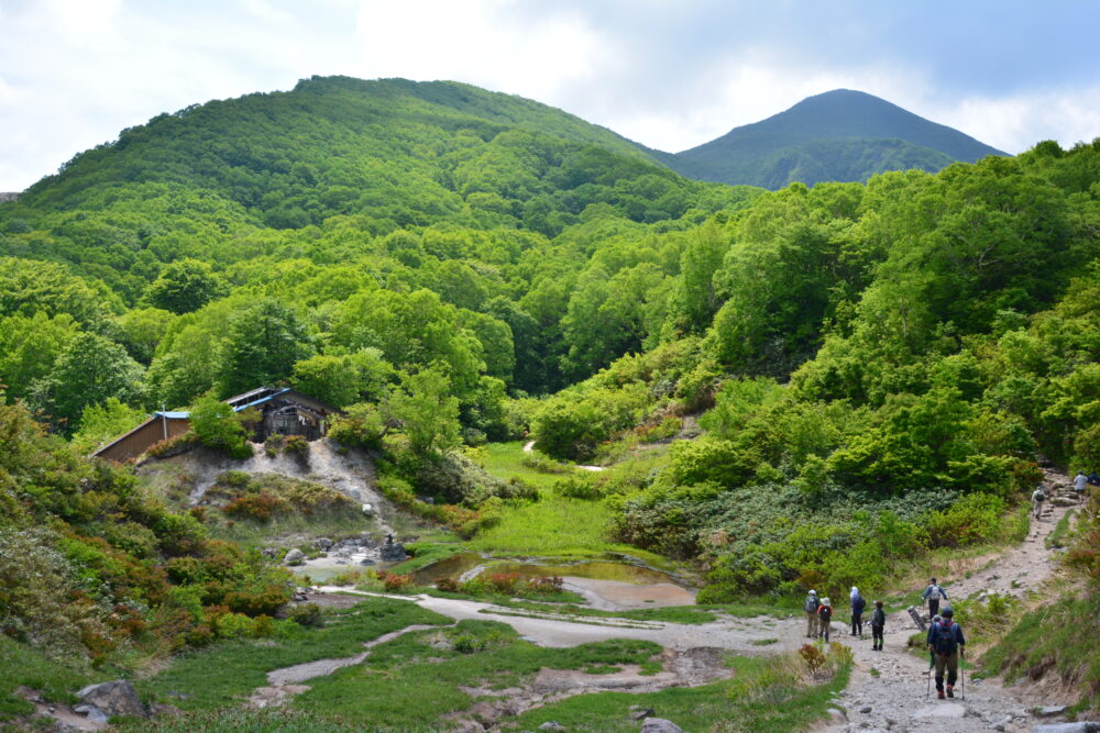 磐梯山の中の湯温泉跡