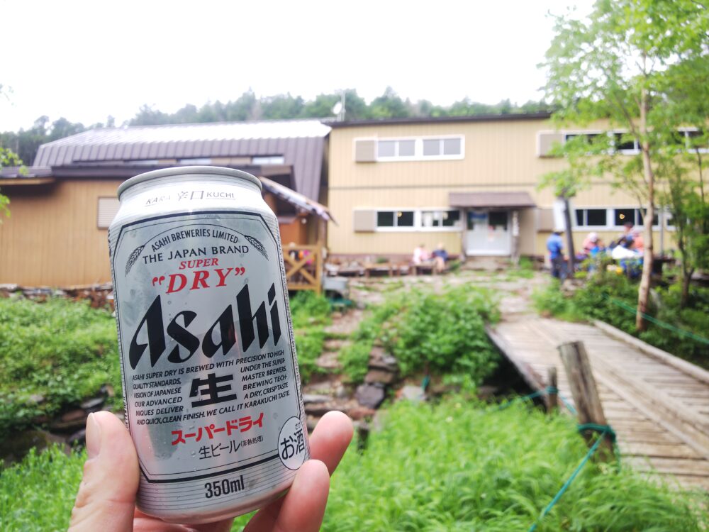 八ヶ岳・オーレン小屋とビール