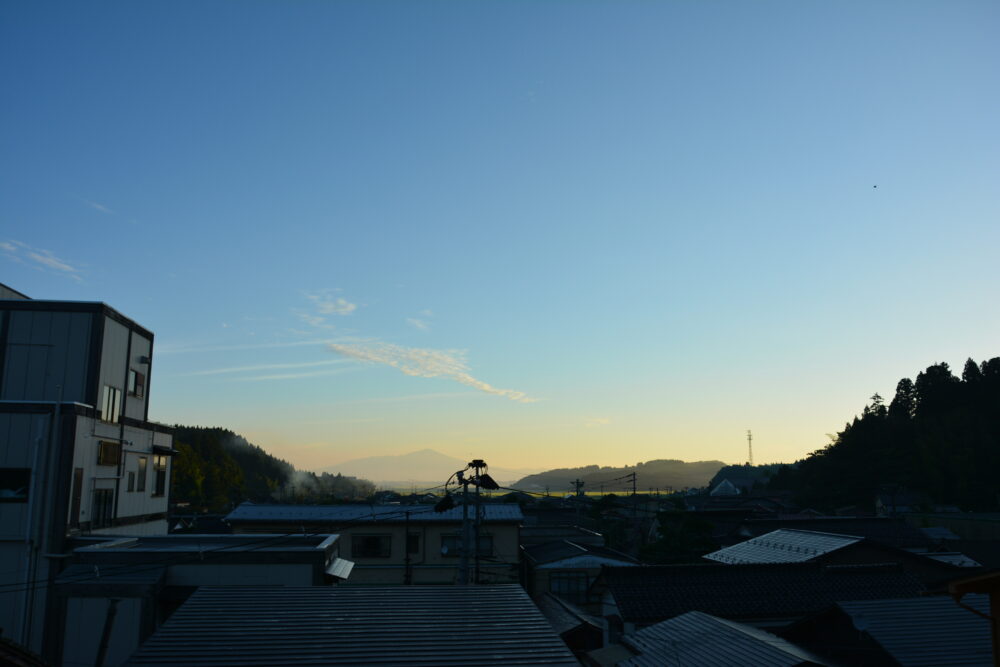 湯田川温泉・仙荘から見る景色