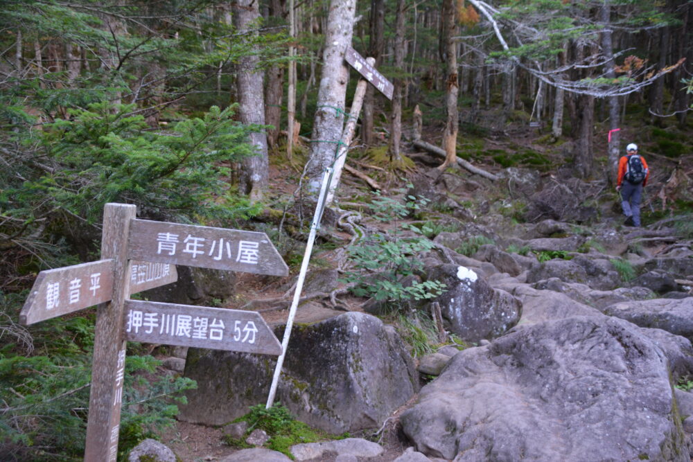 編笠山の登山道