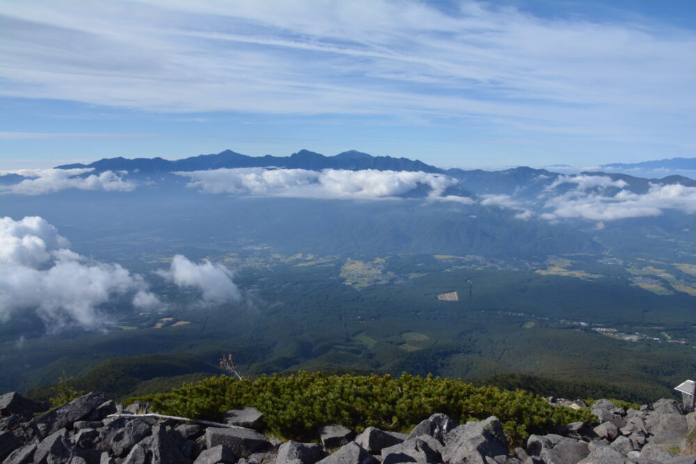 編笠山から見た南アルプス