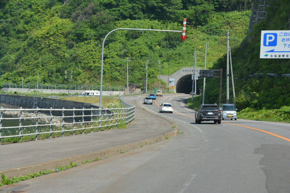 北海道の海岸線の道