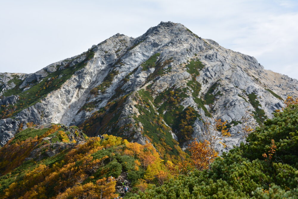 駒津峰から見た甲斐駒ヶ岳山頂