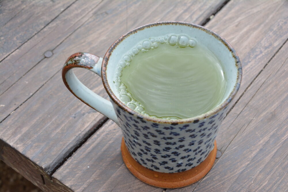 権現小屋で飲んだお茶