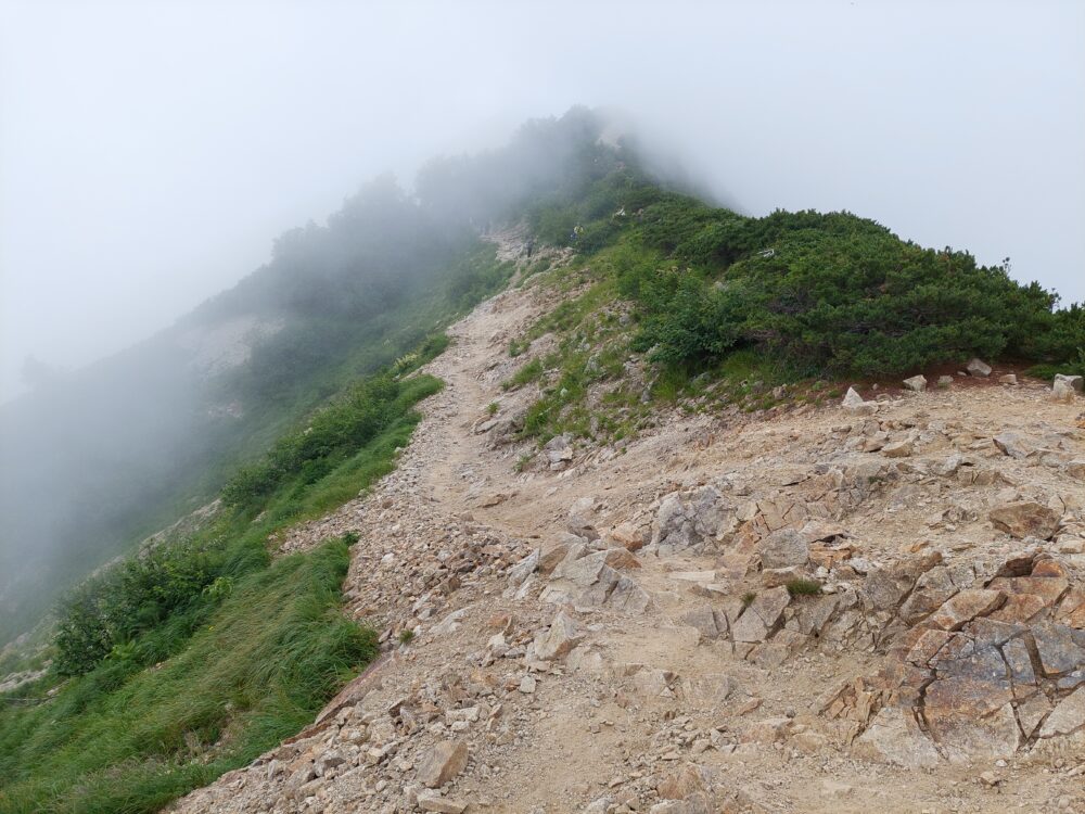 八方尾根の登山道