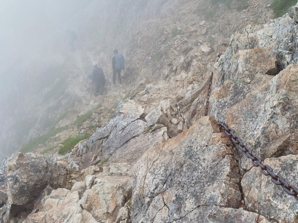 五竜岳の登山道