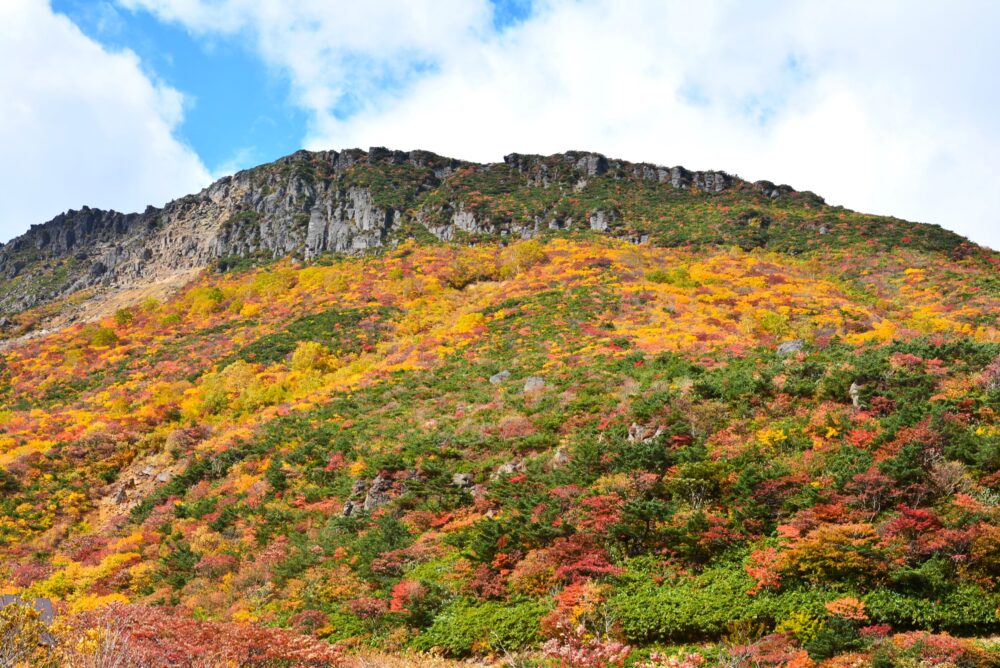 安達太良山の鉄山の紅葉