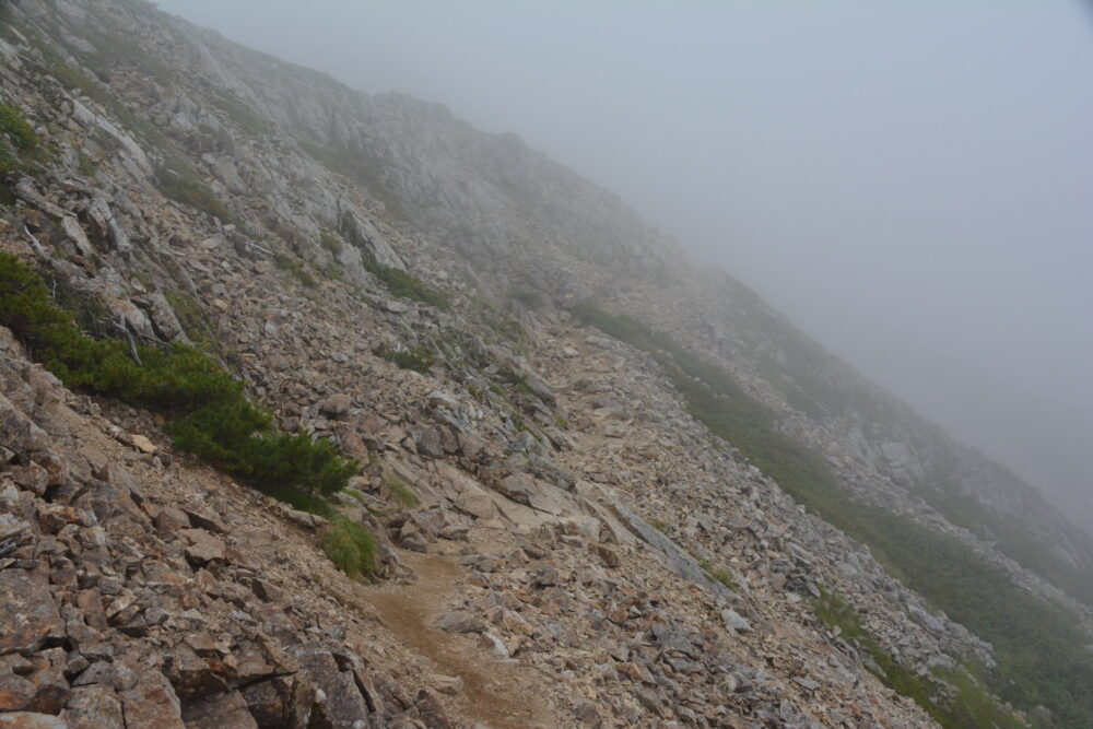 五竜岳の登山道