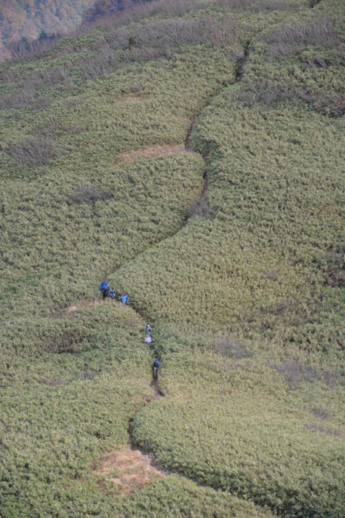 雨飾山山頂から見た女神の横顔