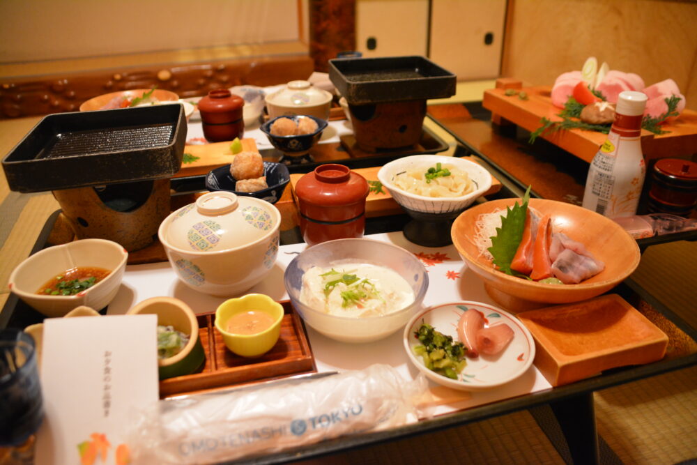 草津温泉ひのき亭 牧水の夕食