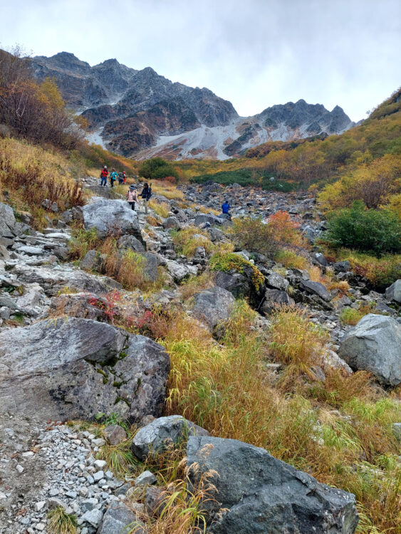 涸沢への登山道