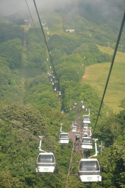 栂池高原のゴンドラ