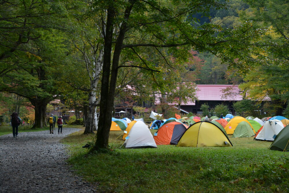 徳澤園のテント場