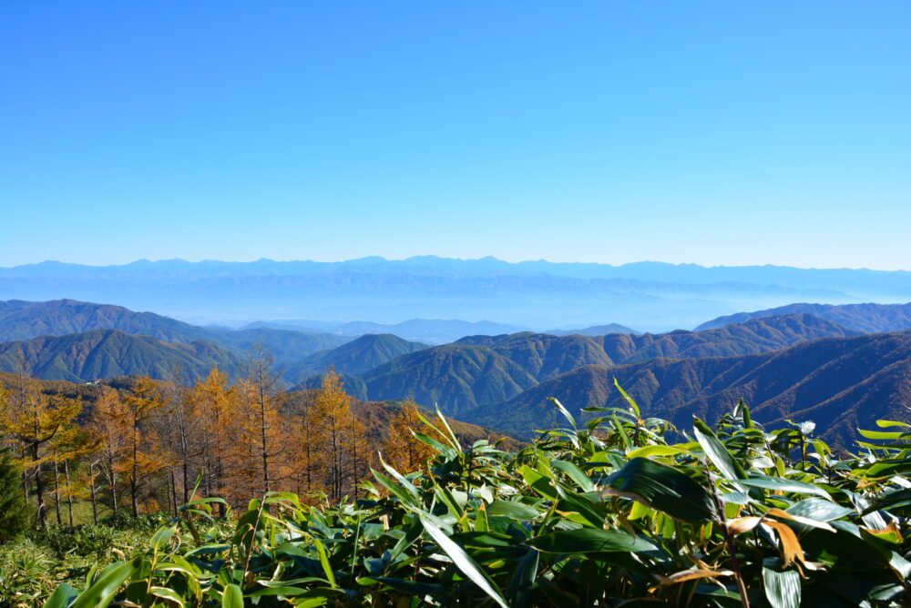 恵那山から眺める南アルプス