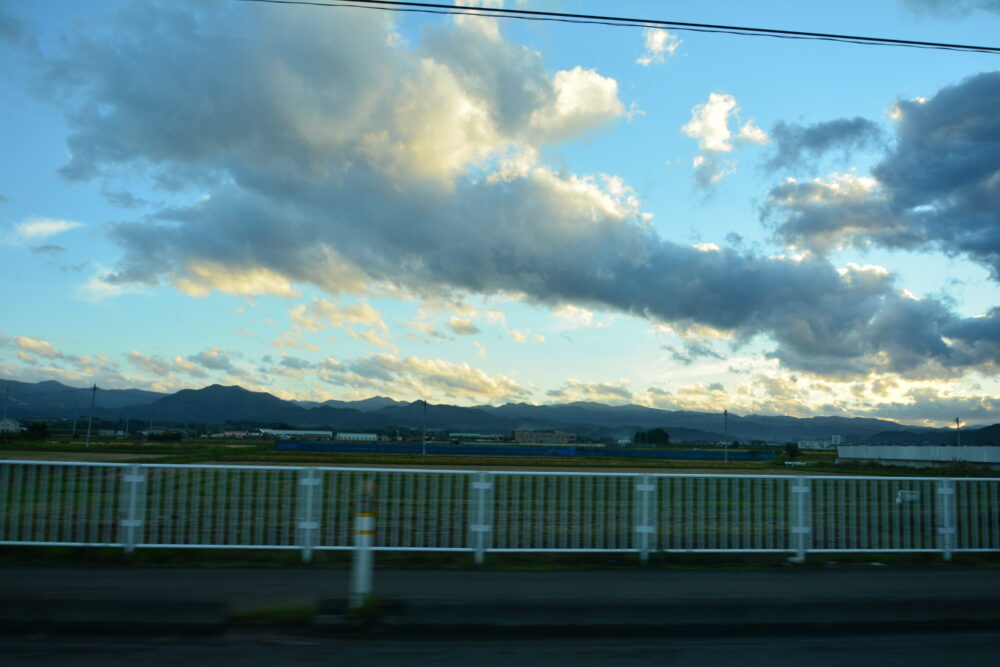 夕方の青森の風景