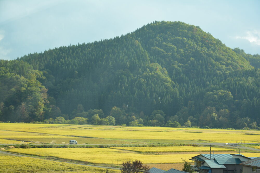 田沢湖付近の田舎道