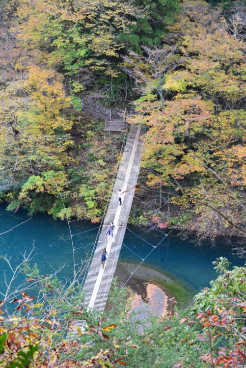 寸又峡の夢の吊り橋