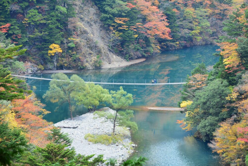 寸又峡の夢の吊り橋