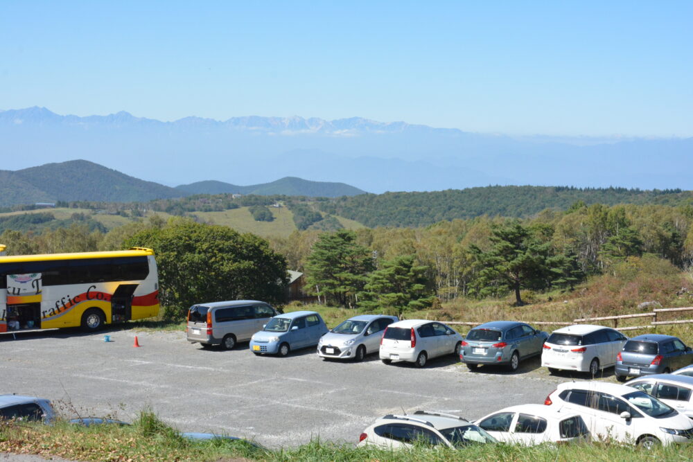 菅平牧場の第二駐車場