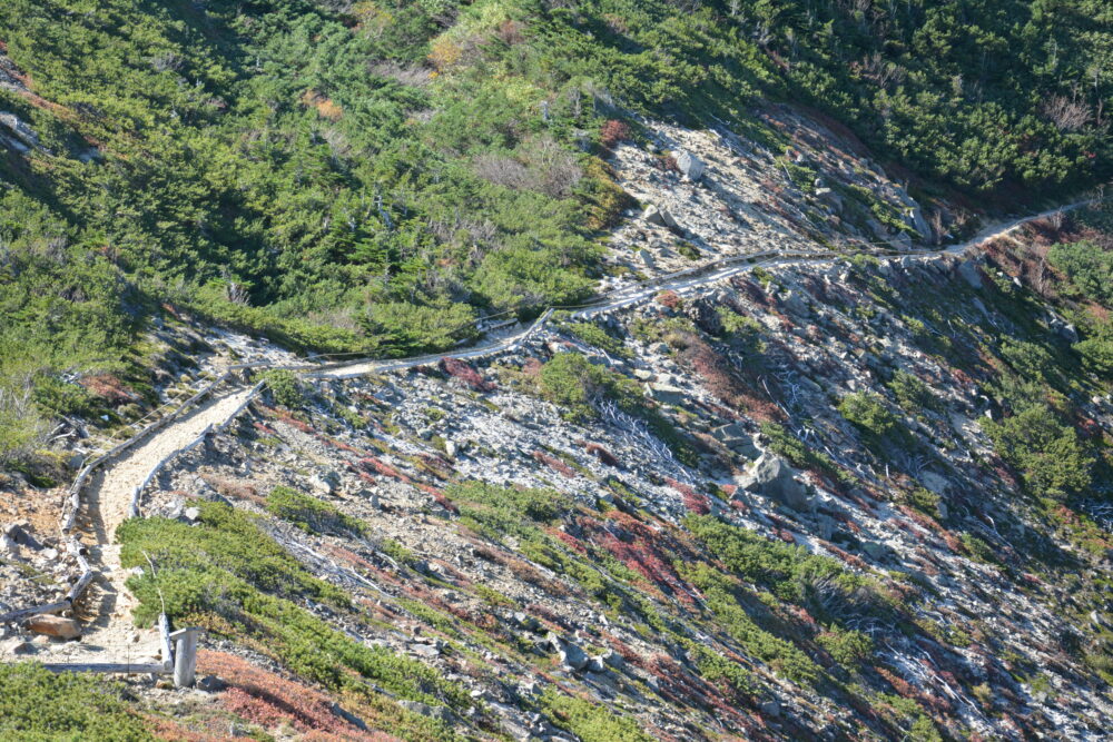 草津白根山（本白根山）の登山道