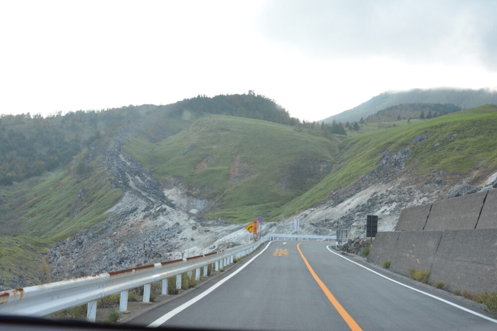 国道292号の草津あたり