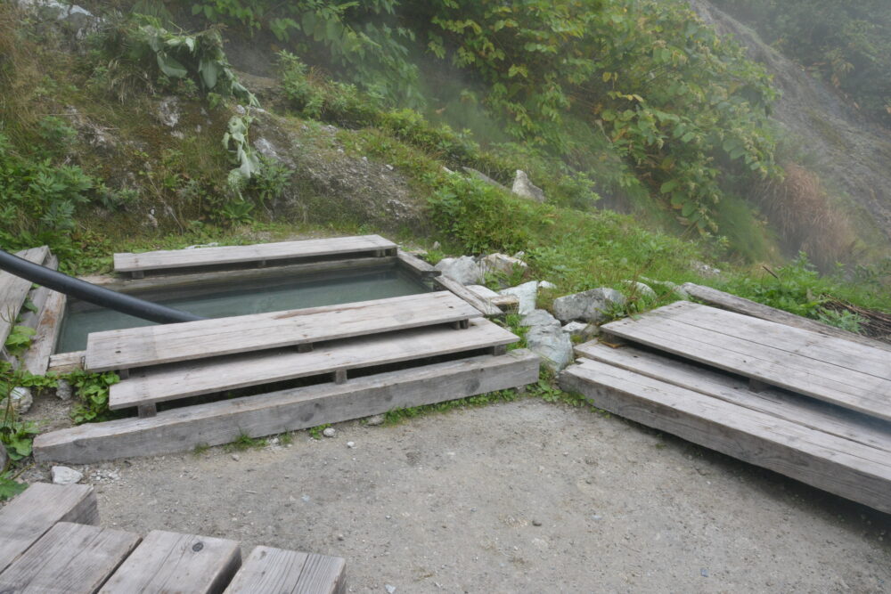 白馬鑓温泉の足湯