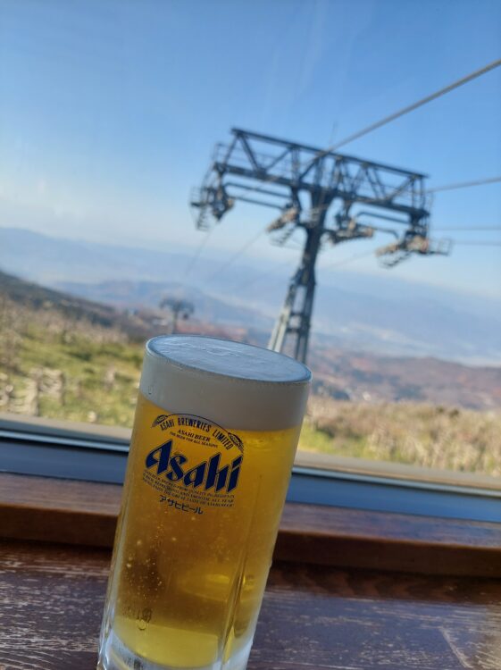 蔵王ロープウェイ地蔵山頂駅でビーツ