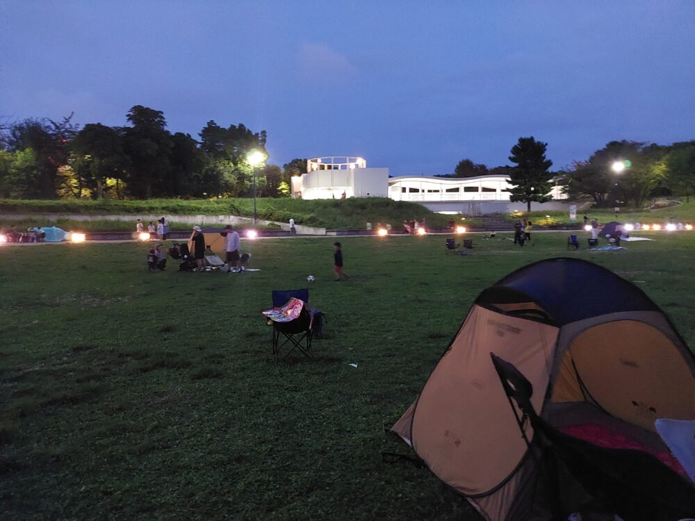 夕方のお台場・潮風公園