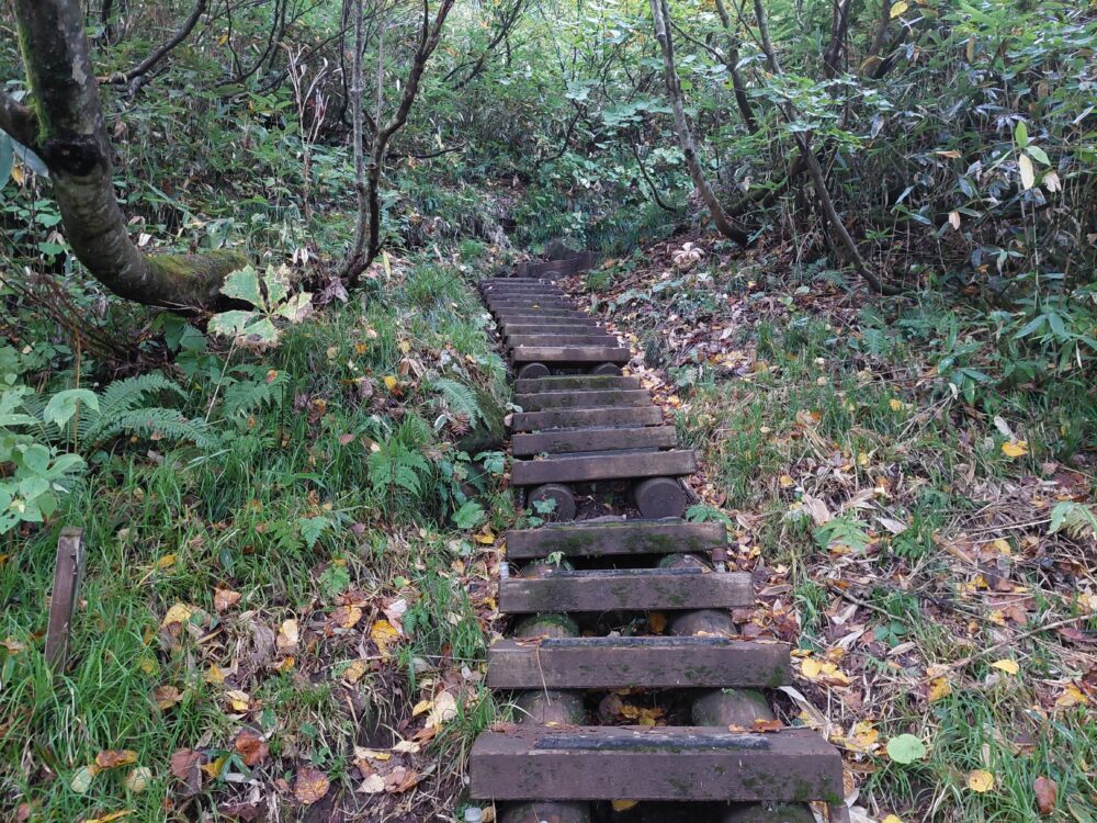 火打山・妙高山の十二曲の登山道