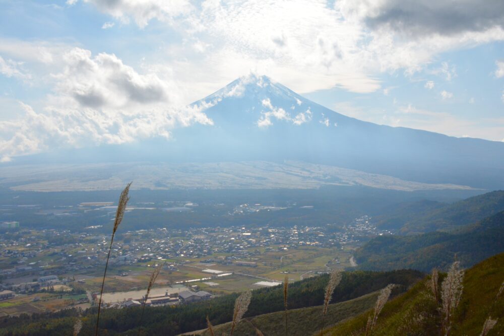 杓子山から眺めた富士山