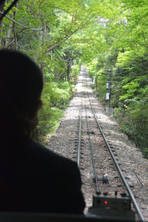 筑波山ケーブルカーの線路