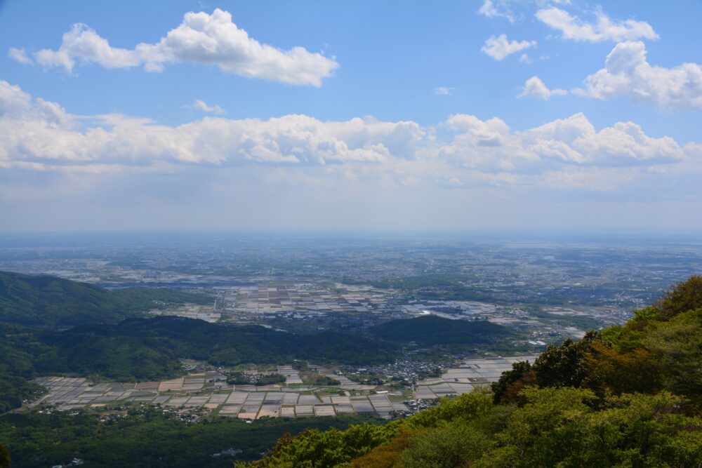 筑波山・コマ展望台から見た関東平野