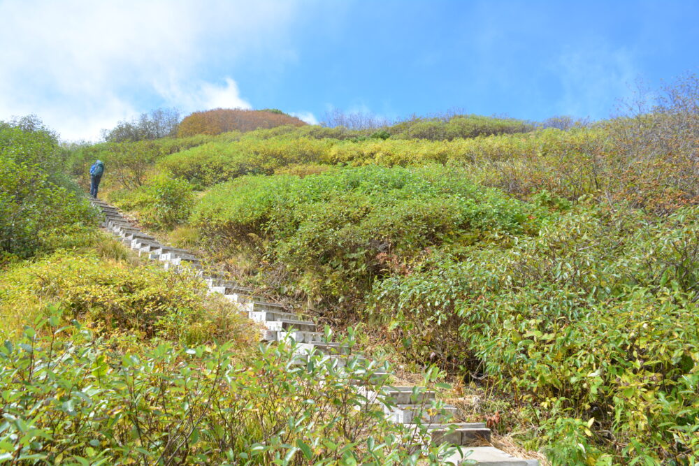 火打山山頂直下の登山道