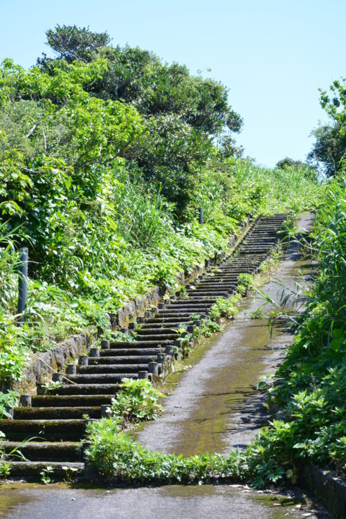 青ヶ島の尾山展望公園へと続く階段