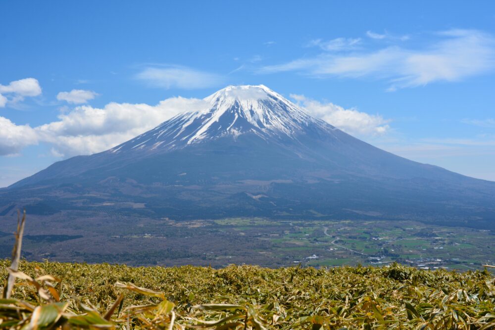 竜ヶ岳山頂から眺める富士山