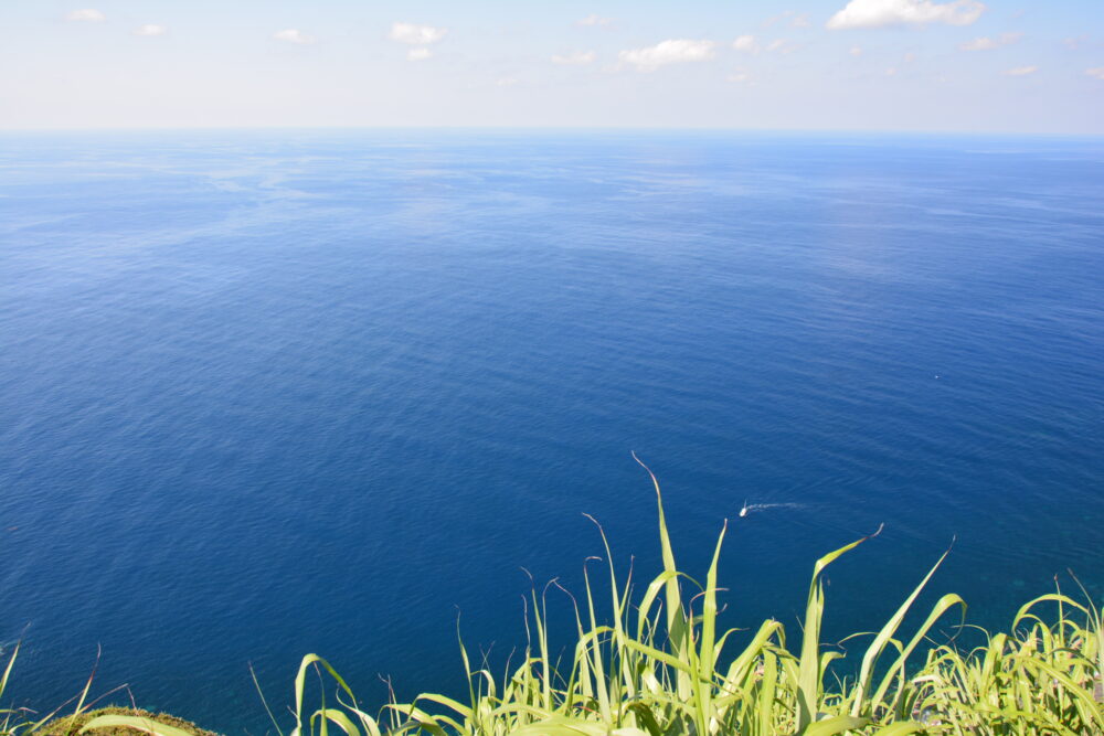 青ヶ島の浦展望公園から眺めた大海原