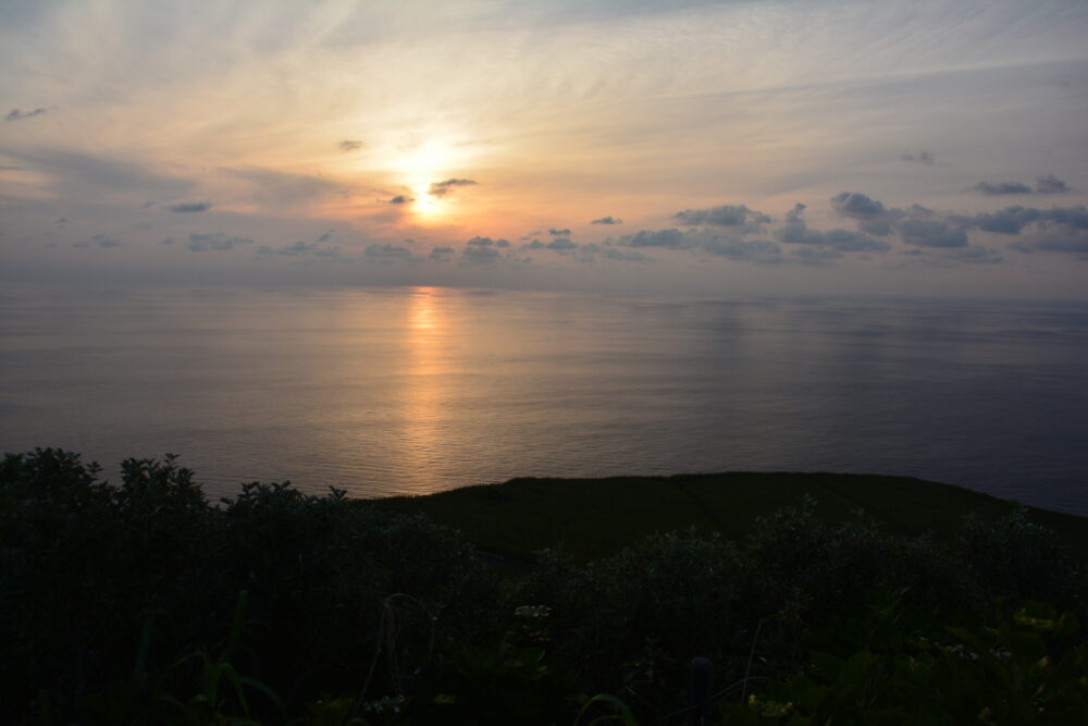 青ヶ島の夕日