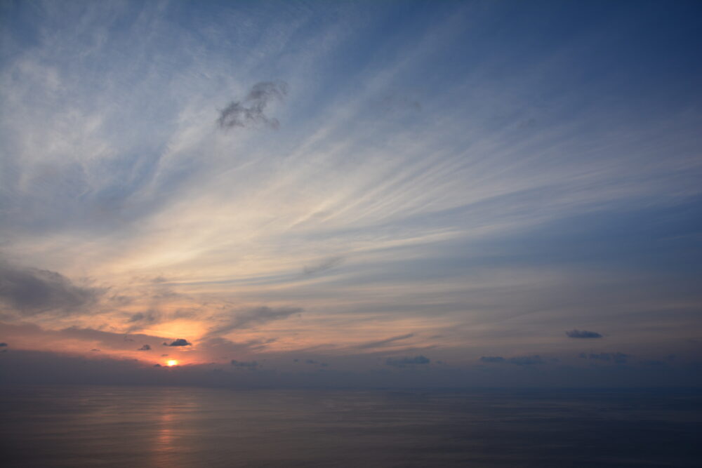 青ヶ島の夕日