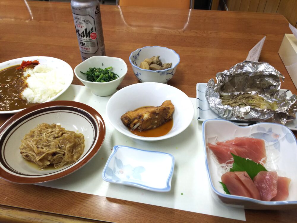 ビジネス宿中里の晩御飯