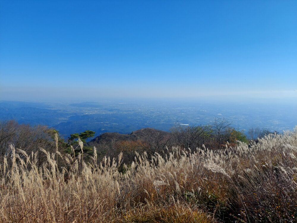 赤城山・長七郎山山頂から眺める関東平野